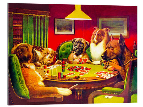 Gallery Print Hundepoker – "Blufft der Bernhardiner?", 1903