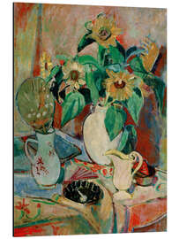 Aluminium print Still life with sunflowers, around 1920