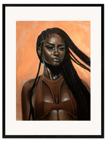 Plakat artystyczny premium w ramie Bronze Girl