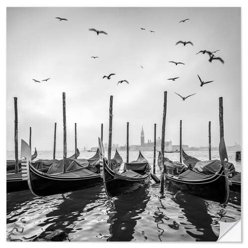 Vinilo para la pared Gondolas in Venice