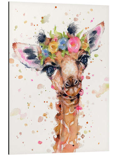 Aluminium print Little Giraffe