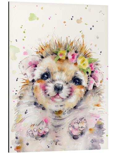 Aluminium print Little Hedgehog