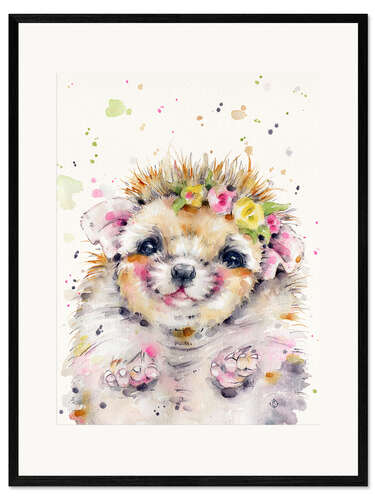 Stampa artistica con cornice Little Hedgehog