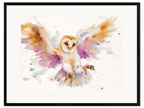 Kunsttryk i ramme Twilight Owl