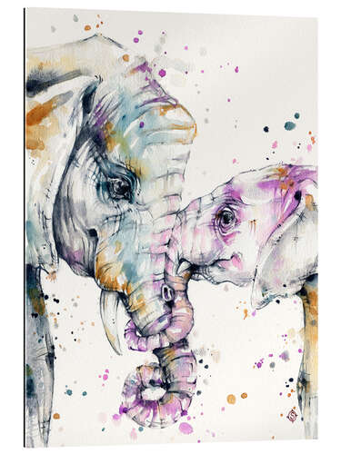 Stampa su plexi-alluminio That type of Love (elephants)