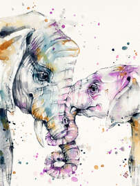 Magnettafel Diese Art von Liebe (Elefanten)