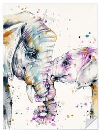 Naklejka na ścianę That type of Love (elephants)