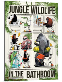 Magnettafel Dschungeltiere im Badezimmer