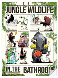 Wall sticker Jungle Animals in the Bathroom