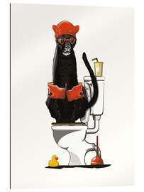 Gallery print Black Panther on the Toilet