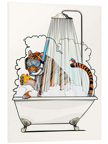 Foam board print Tiger in the Bath