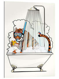 Galleriprint Tiger in the Bath