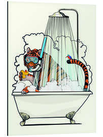 Magnettafel Tiger im Bad