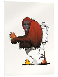 Gallery print Orangutan on the Toilet