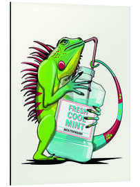 Magnettafel Leguan im Badezimmer