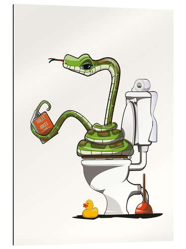 Gallery print Snake on the toilet in the Bathroom