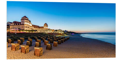 Tableau en PVC Seaside resort of Binz on the island of Ruegen in the evening