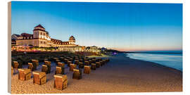 Obraz na drewnie Seaside resort of Binz on the island of Ruegen in the evening