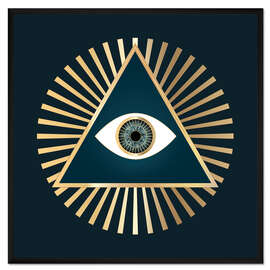 Gerahmter Kunstdruck Drittes Auge