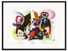 Gerahmter Kunstdruck Lebendiges Leben geometrischer Formen