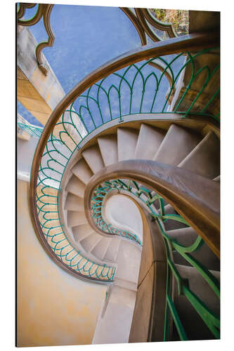 Aluminium print Mediterranean spiral staircase