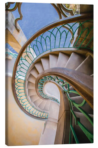 Lienzo Mediterranean spiral staircase