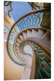 Foam board print Mediterranean spiral staircase