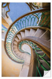 Sticker mural Mediterranean spiral staircase