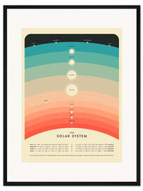 Gerahmter Kunstdruck Solar System I - Jazzberry Blue