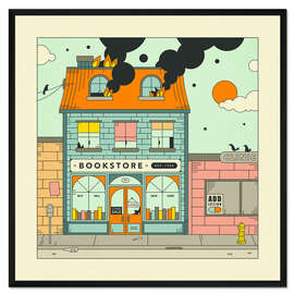 Gerahmter Kunstdruck Book Store