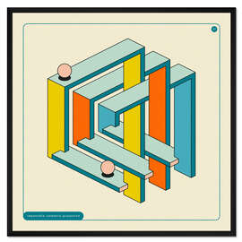 Gerahmter Kunstdruck Unmögliche Geometrie I