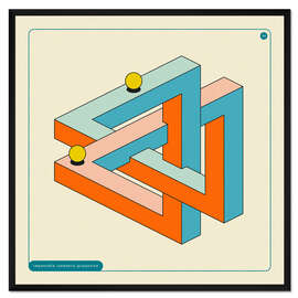 Gerahmter Kunstdruck Unmögliche Geometrie IV