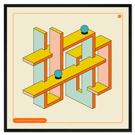 Gerahmter Kunstdruck Unmögliche Geometrie II