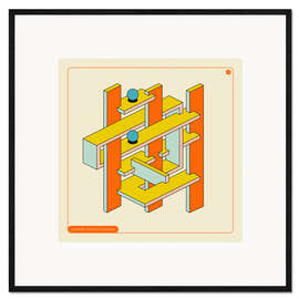 Plakat artystyczny premium w ramie Impossible Geometry III