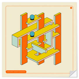 Selvklebende plakat Impossible Geometry III