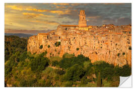 Naklejka na ścianę Pitigliano in Tuscany at sunrise