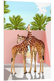 PVC print Giraffe Villa