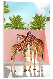 Quadro em plexi-alumínio Giraffe Villa