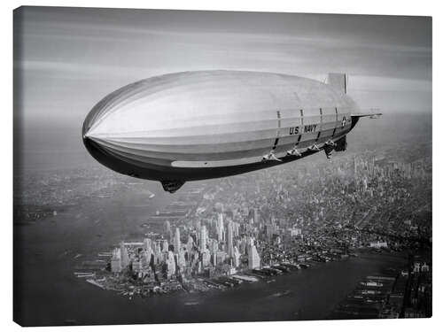 Tableau sur toile Historic New York: Airship over Manhattan, 1933