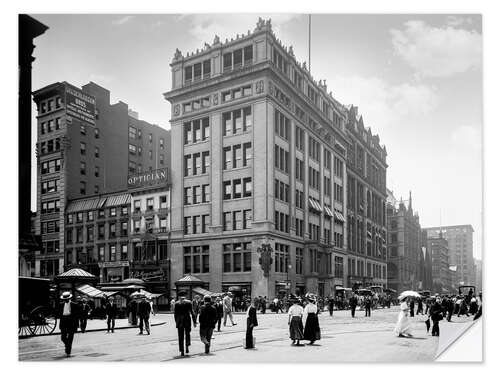 Autocolante decorativo Historic New York: First skyscrapers in Manhattan, 1908