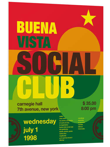 Foam board print Buena Vista Social Club Concert Poster