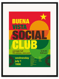 Gerahmter Kunstdruck Buena Vista Social Club Concert Poster
