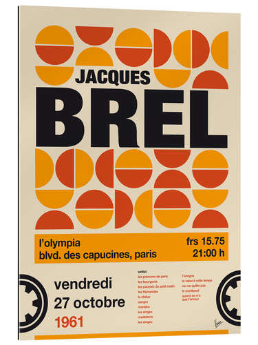 Galleritryck Jacques Brel Concert Poster