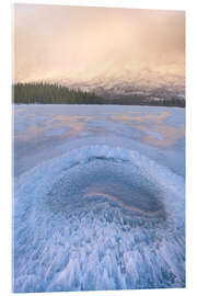 Acrylic print Frozen lake in Hemsdal Norway