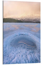 Stampa su alluminio Frozen lake in Hemsdal Norway