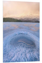 Tableau en PVC Frozen lake in Hemsdal Norway