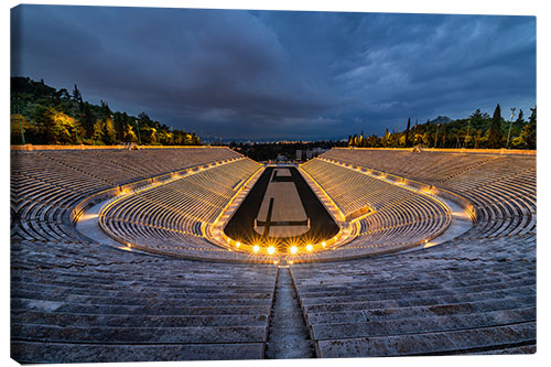 Leinwandbild Beleuchtetes Panathinaikos-Stadion in Athen