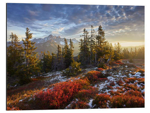 Aluminium print Magical alpine light