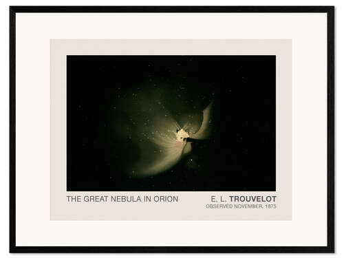 Ingelijste kunstdruk The Great Nebula in Orion