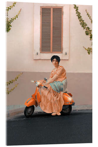 Acrylic print Scooter Girl